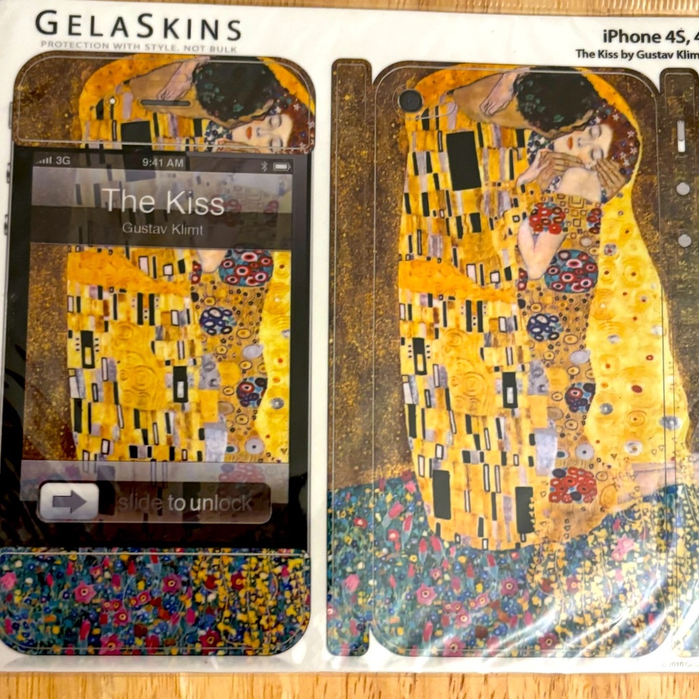 NWT Gelaskins The Kiss art work phone sticker for iPhone 4/4s. From The Getty.